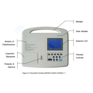 Single Channel Electrocardiograph ECG1101b for Medical